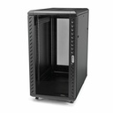 StarTech 4-Post 18U Server Rack Cabinet, 19" Data Rack Cabinet for Computer / IT Equipment, Home Network Rack, Half Height Server Rack