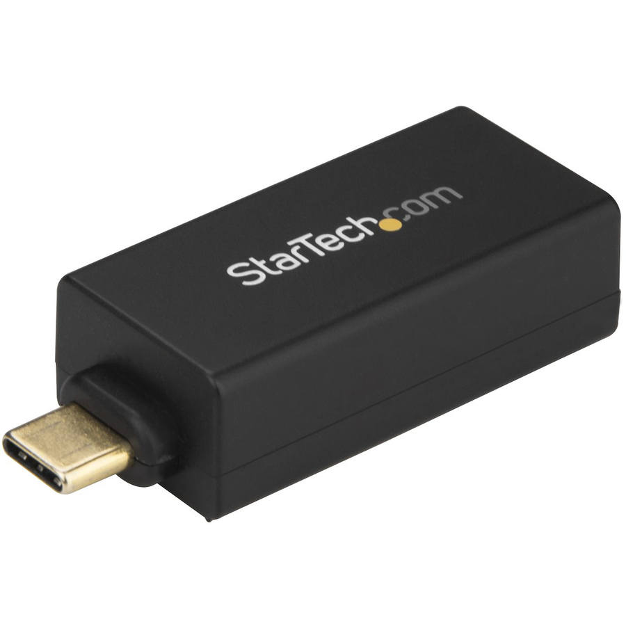 StarTech.com USB C to Gigabit Ethernet Adapter - 1Gbps NIC USB 3.0/3.1 Type C to RJ45 Port/LAN Network Adapter TB3 Compatible/ MacBook Pro - USB C to Gigabit Ethernet adapter securely connects to wired network/LAN w/RJ45 on a USB Type-C or TB3 device - Realtek RTL8153 - USB 3.0/USB 3.1 NIC w/compact, cableless, portable design /MacBook Pro/Microsoft Surface/HP EliteBook/Chromebook 2Yr War