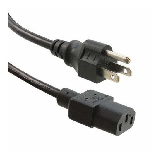 Unirise Standard Power Cord - For Desktop Computer, Monitor - 125 V AC / 15 A - Black - 5 ft Cord Length - NEMA 5-15P / IEC 60320 C13