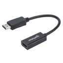 DisplayPort 1.1 to HDMI Adapter Cable, 1080p@60Hz, Male to Female, Black, Cable 15cm, DP With Latch, Not Bi-Directional, Three Year Warranty, Equivalent to DP2HDMI