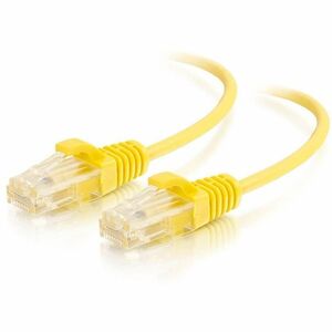 C2G 1.5ft (0.46m) Cat6 Snagless Unshielded (UTP) Slim Ethernet Network Patch Cable - Yellow