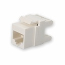 AddOn Non-Terminated to RJ-45 (Female) White Cat5e UTP Copper Connector with Clear Dust Cap 180 Degree 28MM Type