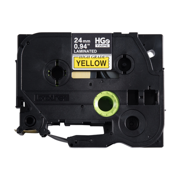 Brother Label Tape - x 15/16" Width - Yellow - Laminated - 5 Pack