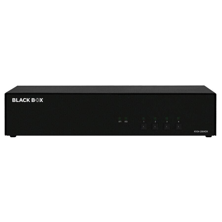 Black Box KVM Switch, NIAP 4.0 Certified - 4 Port, Dual-Monitor, DVI-I, CAC
