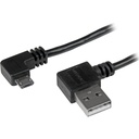 StarTech 2m 6 ft Micro-USB Cable with Right-Angled Connectors - M/M - USB A to Micro B Cable