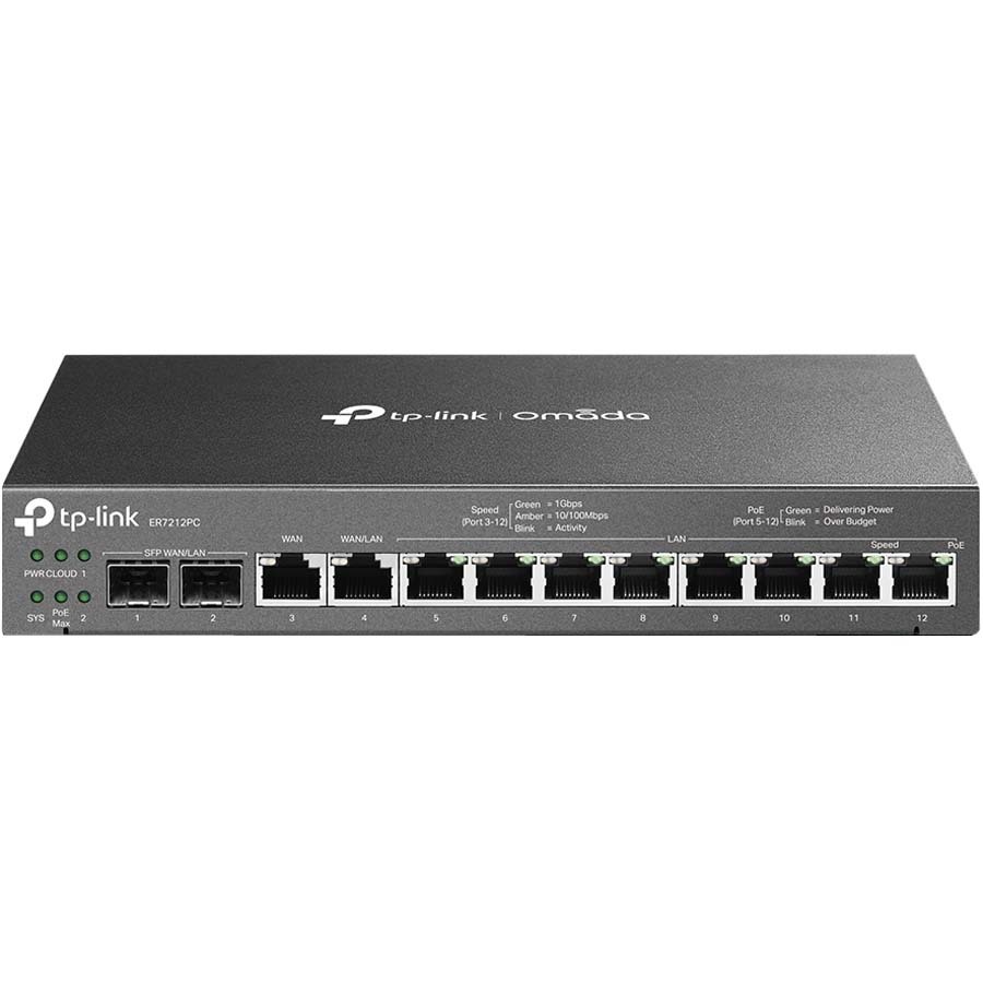TP-Link ER7212PC - Omada Gigabit VPN Router with PoE+ Ports and Controller Ability - Limited Lifetime Warranty