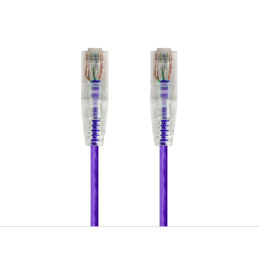 Monoprice SlimRun Cat6 28AWG UTP Ethernet Network Cable, 14ft Purple