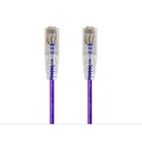 Monoprice SlimRun Cat6 28AWG UTP Ethernet Network Cable, 14ft Purple