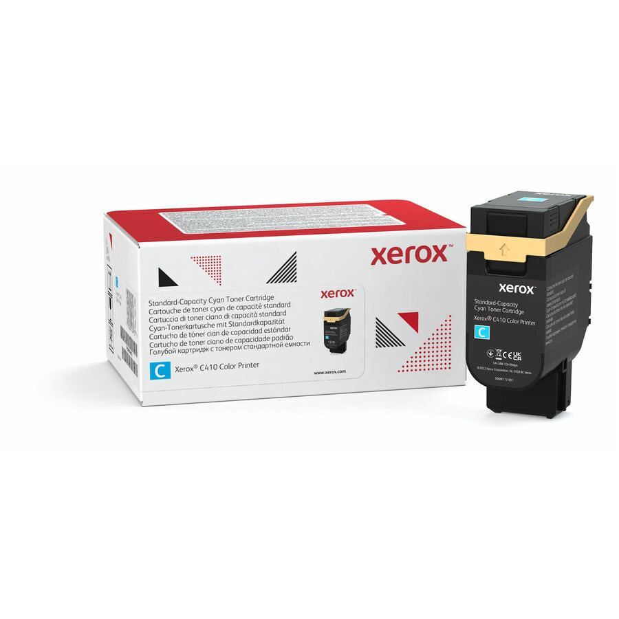 Xerox Genuine Xerox® C410 Color Printer, VersaLink® C415 Color Multifunction Printer Cyan Standard capacity Toner Cartridge (2000 Pages) - 006R04678