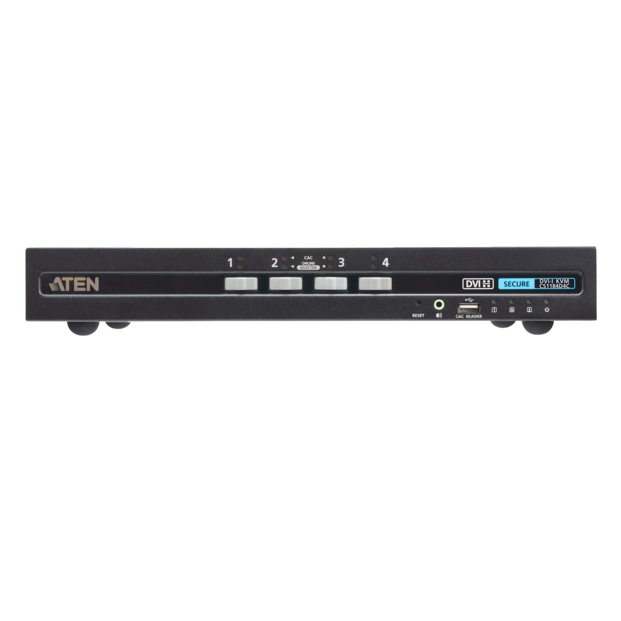 ATEN 4-Port USB DVI Secure KVM Switch with CAC (PSD PP v4.0 Compliant)