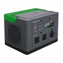 Schneider OffGrid Portable Power Station 330, 120V, 332Wh Lithium-ion, LCD, 2 NEMA, Sinewave, 3 USB-A, 1 USB-C, Wireless Charger - 6" Height x 6.4" Width x 8.8" Depth - Black, Green - 1 Piece