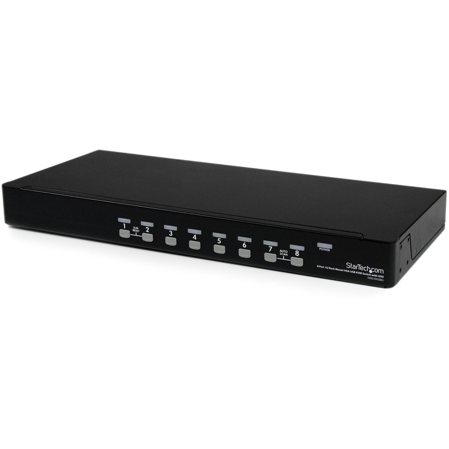 StarTech 8 Port 1U Rackmount USB KVM Switch with OSD, TAA
