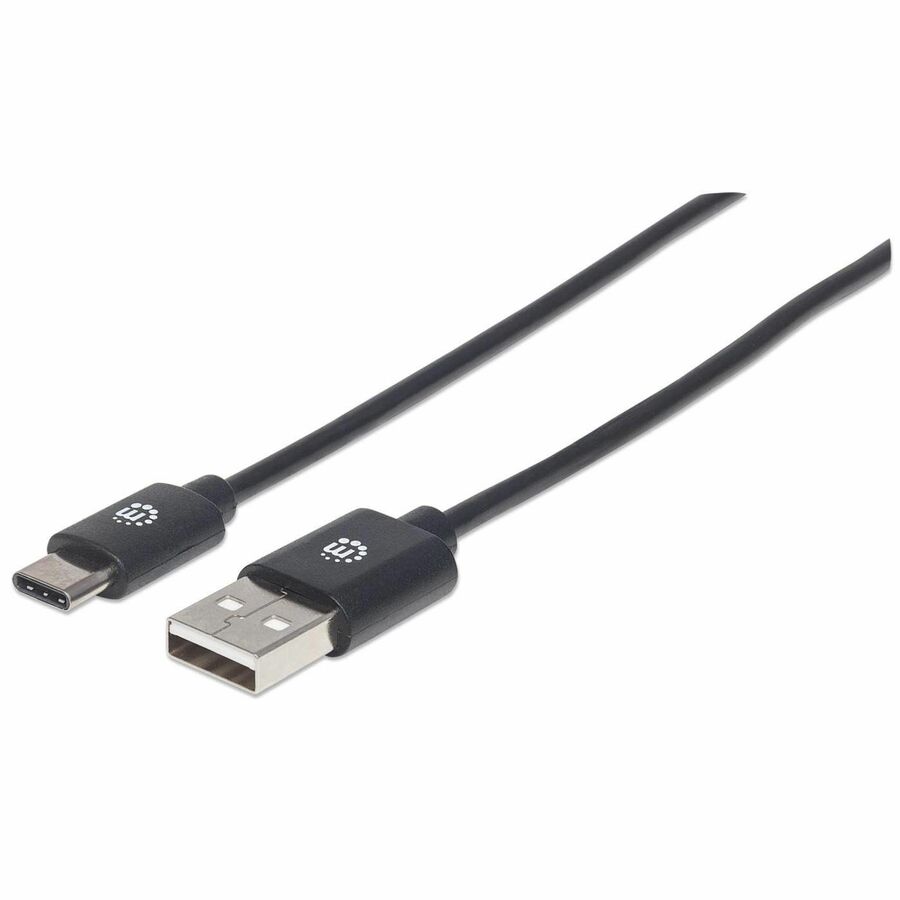 USB-C to USB-A Cable, 2m, Male to Male, 480 Mbps (USB 2.0), Hi-Speed USB, Black, Lifetime Warranty, Equivalent to USB2AC2M