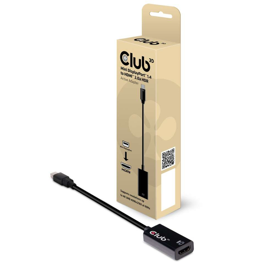 Club 3D Mini DisplayPort 1.4 to HDMI 2.0a HDR