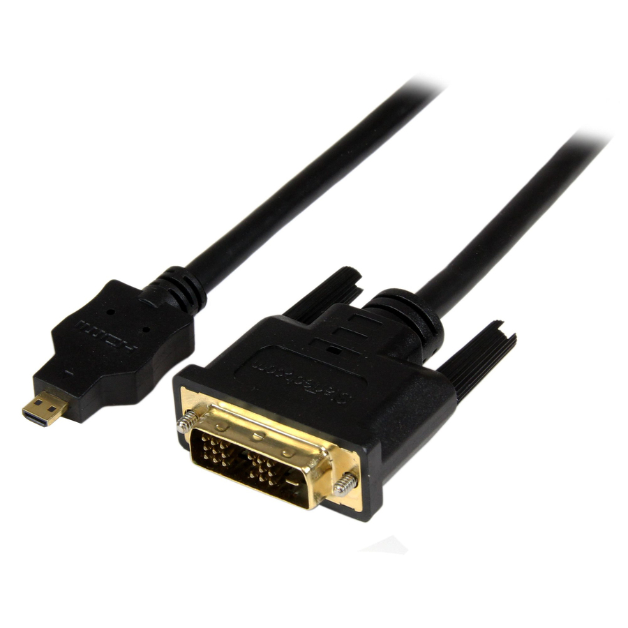 StarTech 3ft (1m) Micro HDMI to DVI Cable, Micro HDMI to DVI Adapter Cable, Micro HDMI Type-D to DVI-D Monitor/Display Converter Cord
