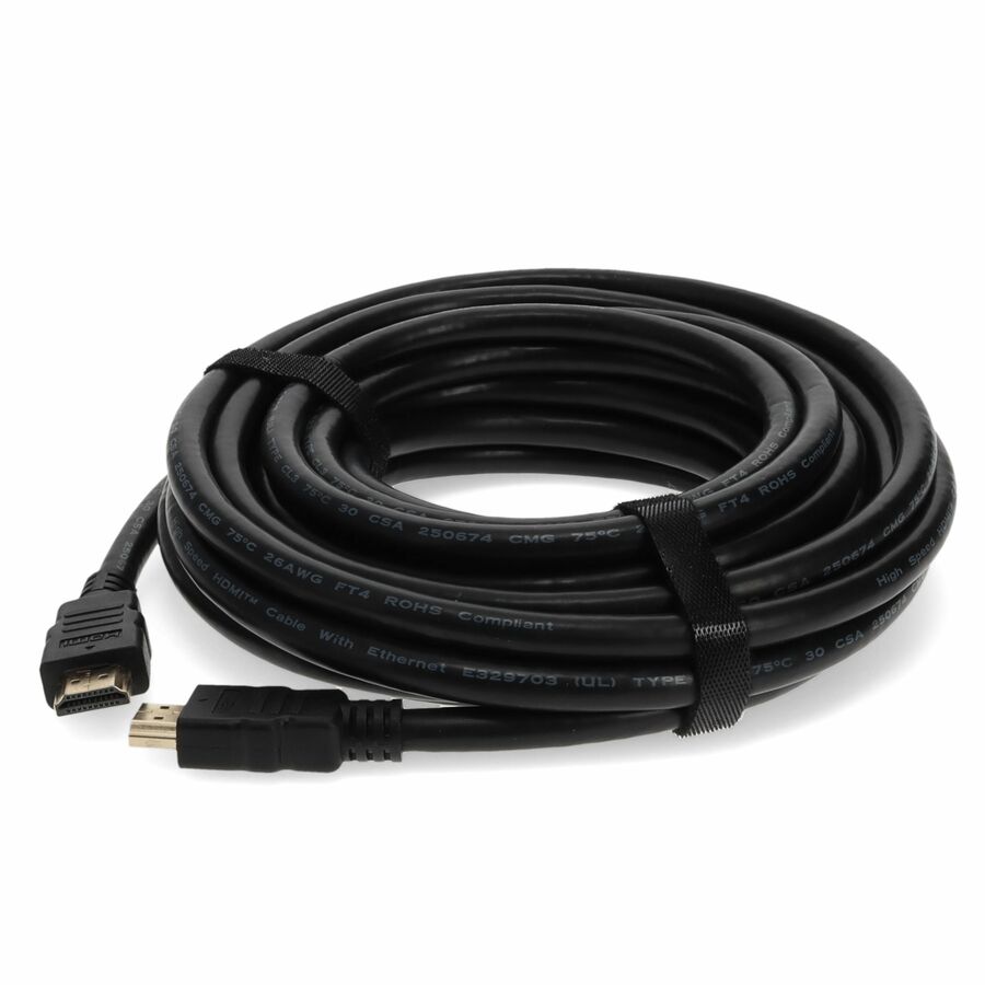 25ft HDMI 1.3 Male to HDMI 1.3 Male Black Cable For Resolution Up to 2560x1600 (WQXGA)