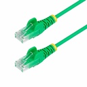 StarTech 25ft Green Slim CAT6 Ethernet Cable, Slim Snagless RJ45, UTP, LSZH, 28AWG Bare Copper, Slim Network Patch Cord
