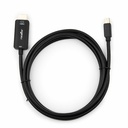 Rocstor Premium Mini DisplayPort to HDMI Cable M/M - 6 ft HDMI/Mini DisplayPort A/V Cable for MacBook, MacBook Air, Mac mini, MacBook Pro, Ultrabook, PC, Audio/Video Device, Notebook, Projector, MAC, Monitor - First End: 1 x 20-pin Mini DisplayPort 1.2 Digital Audio/Video - Male - Second End: 1 x 19-pin HDMI 2.0 Digital Audio/Video - Male - Supports up to 3840 x 2160 - Gold Plated Connector - Gold Plated Contact - Black - 1