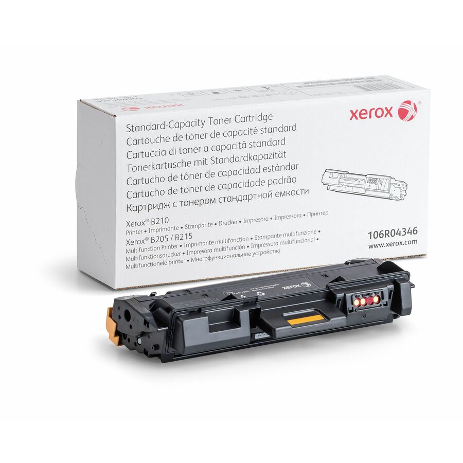 Xerox Genuine Xerox B205/B210/B215 Multifunction Printer Black Standard capacity Toner Cartridge (1500 Pages) - 106R04346