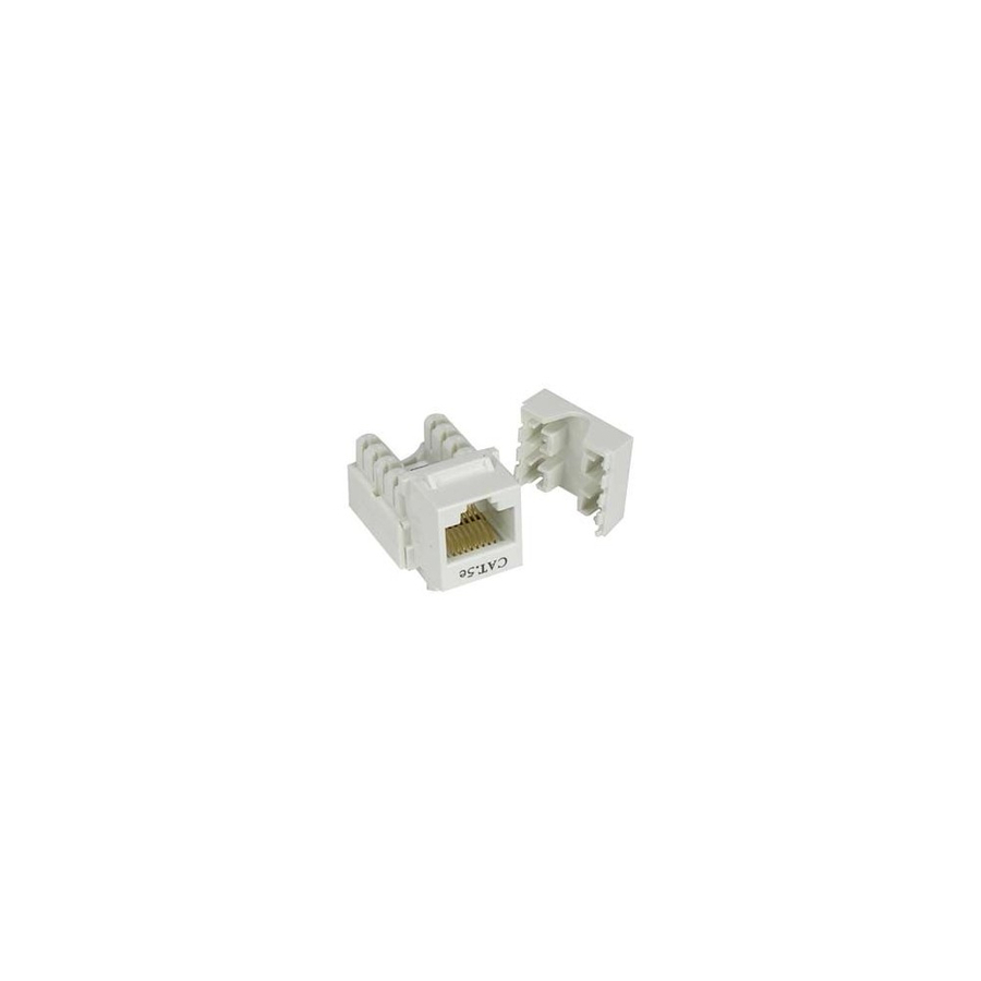 Unirise Cat5e Keystone Jack 110 Type Punch Down, White