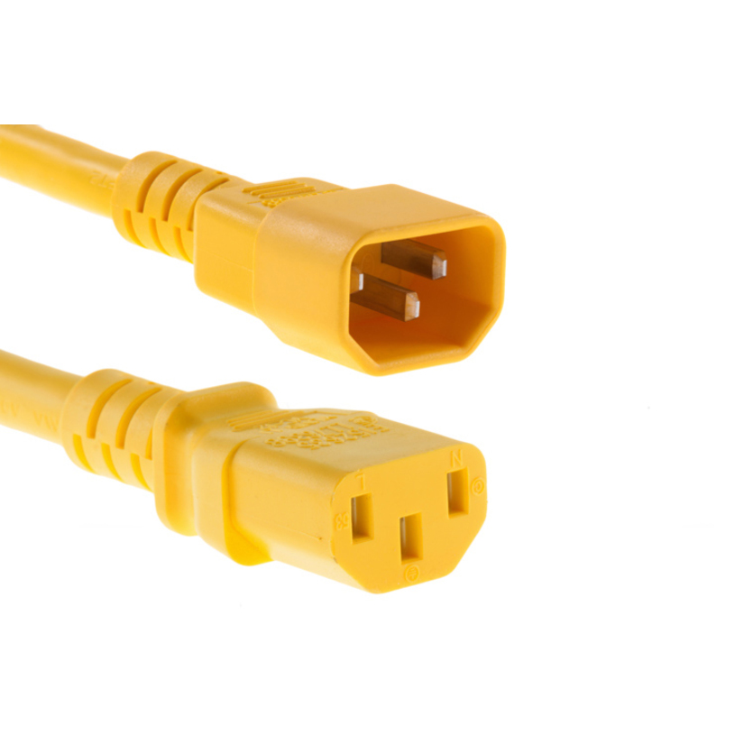 Unirise 8ft Power Cord C13-C14 Yellow