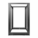 Rocstor SolidRack 18U Adjustable Depth Open Frame 4 Post Rack w/ Casters