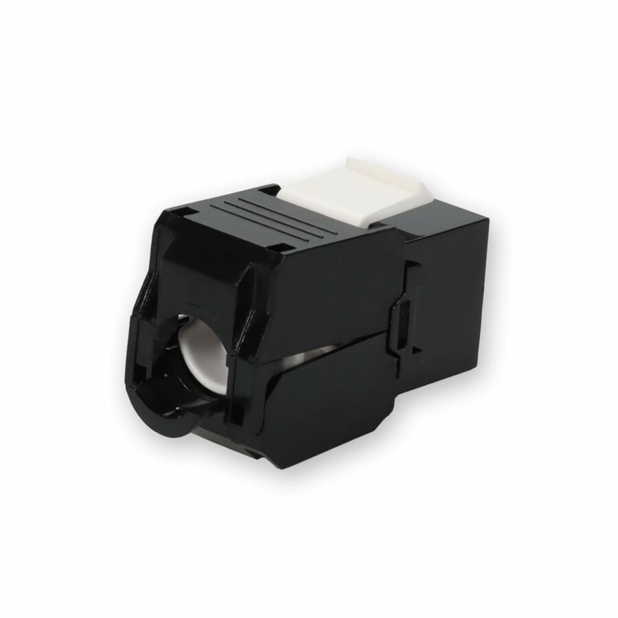 AddOn Non-Terminated to RJ-45 (Female) Black Cat6 UTP Copper Connector 180 Degree