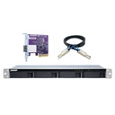 QNAP TL-R400S Drive Enclosure SATA/600 - Mini-SAS Host Interface - 1U Rack-mountable
