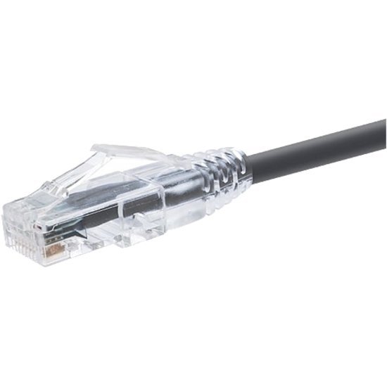 Unirise ClearFit Cat.6 UTP Patch Network Cable - 15 ft Category 6 Network Cable for Network Device - First End: 1 x RJ-45 Network - Male - Second End: 1 x RJ-45 Network - Male - Patch Cable - Gold Plated Contact - Black