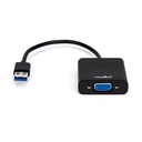 Rocstor Premium USB to VGA Adapter - USB 3.0 to VGA External USB Video Graphics Adapter for PC - Resolutions up to 1920x1200 1080p- 1x USB 3.0 Type A Male, 1 x VGA Female - 6" - Black - Compatible with PC USB GRAPHICS CARD ADAPTER