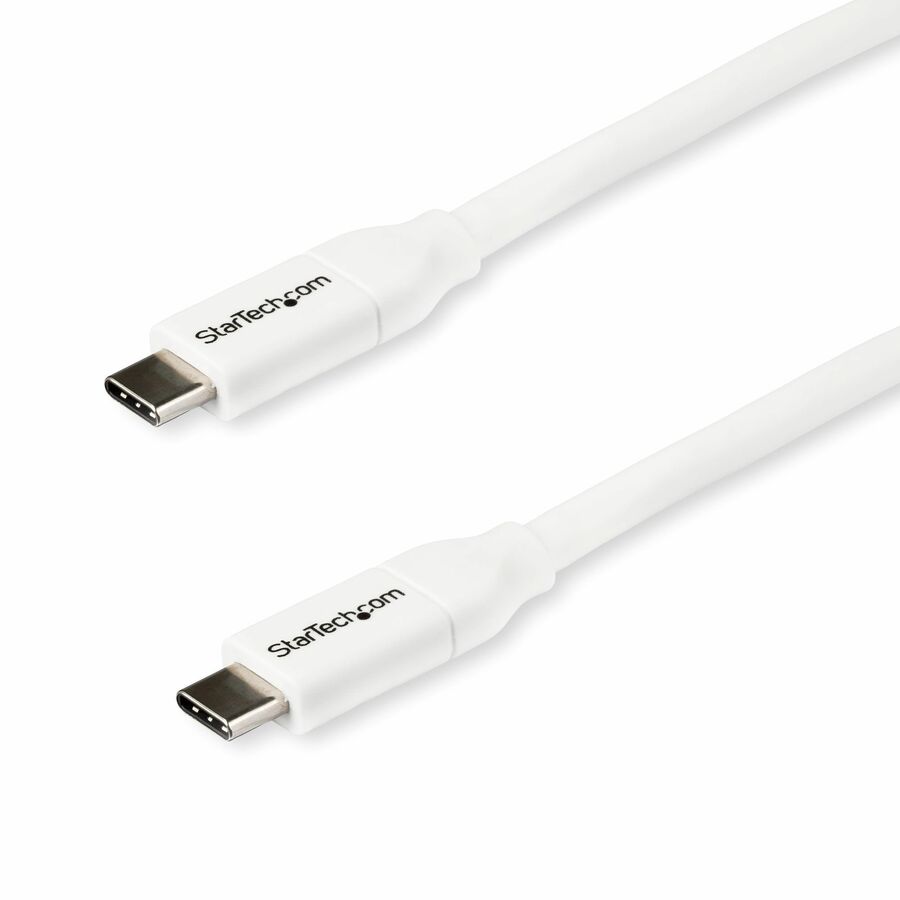 StarTech 6.6ft (2m) USB-C Fast Charging Cable, Charge & Sync, 100W (5A) PD, USB 2.0, USB-IF Certified - White USB C Charging Cord