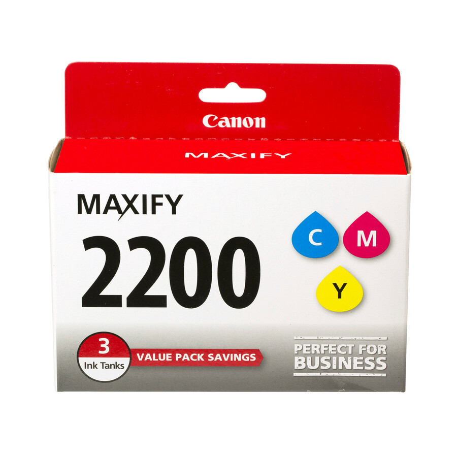 Canon PGI-2200 CMY Original Inkjet Ink Cartridge - Yellow, Cyan, Magenta - 3 Pack