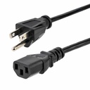 StarTech 1ft (30cm) Computer Power Cord, NEMA 5-15P to C13, 10A 125V 18AWG, Black Replacement AC PC Power Cord, TV/Monitor Power Cable