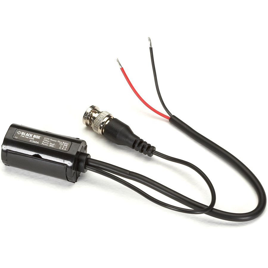 Black Box CCTV Power-Through Balun with RJ-45 Connectors