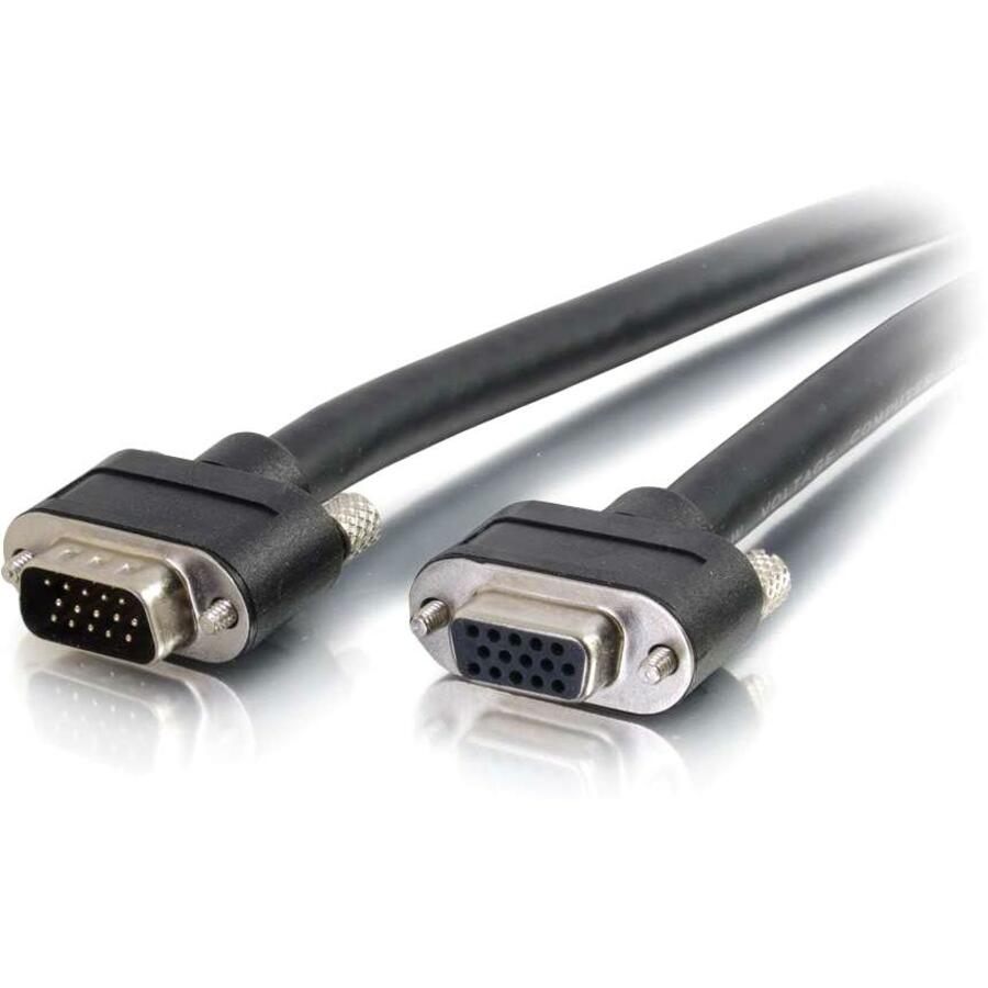 C2G 35ft Select VGA Video Extension Cable M/F - 35 ft VGA Video Cable for Video Device - First End: 1 x 15-pin HD-15 - Male - Second End: 1 x 15-pin HD-15 - Female - Extension Cable - CMG - Black