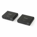 StarTech.com 4 Port USB 2.0 Extender Hub over Cat5e or Cat6 Ethernet Cable - 330ft/100m Metal USB 2.0 Extender Kit - ESD, Powered, 480mbps - USB 2.0 extender kit connects 4 remote USB devices up to 330ft over CAT5e/CAT6 ethernet cable 480Mbps - Industrial metal hub w/ 8kV/16kV Contact/Air ESD protection - Mounting Brackets - Powered 5VDC 500mA per port w/incl adapter - Windows macOS Linux