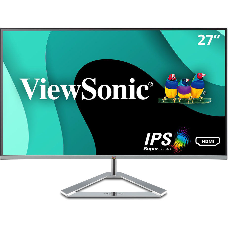 ViewSonic VX2776-SMHD 27 Inch 1080p Monitor, IPS Display with FreeSync and Eye Care Technology for Home and Office Entertainment, Ultra-Thin Bezels, DisplayPort for Daisy Chain, HDMI, and VGA Inputs