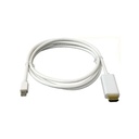 Unirise 15ft Mini Displayport to HDMI Cable, Male - Male, 32 AWG
