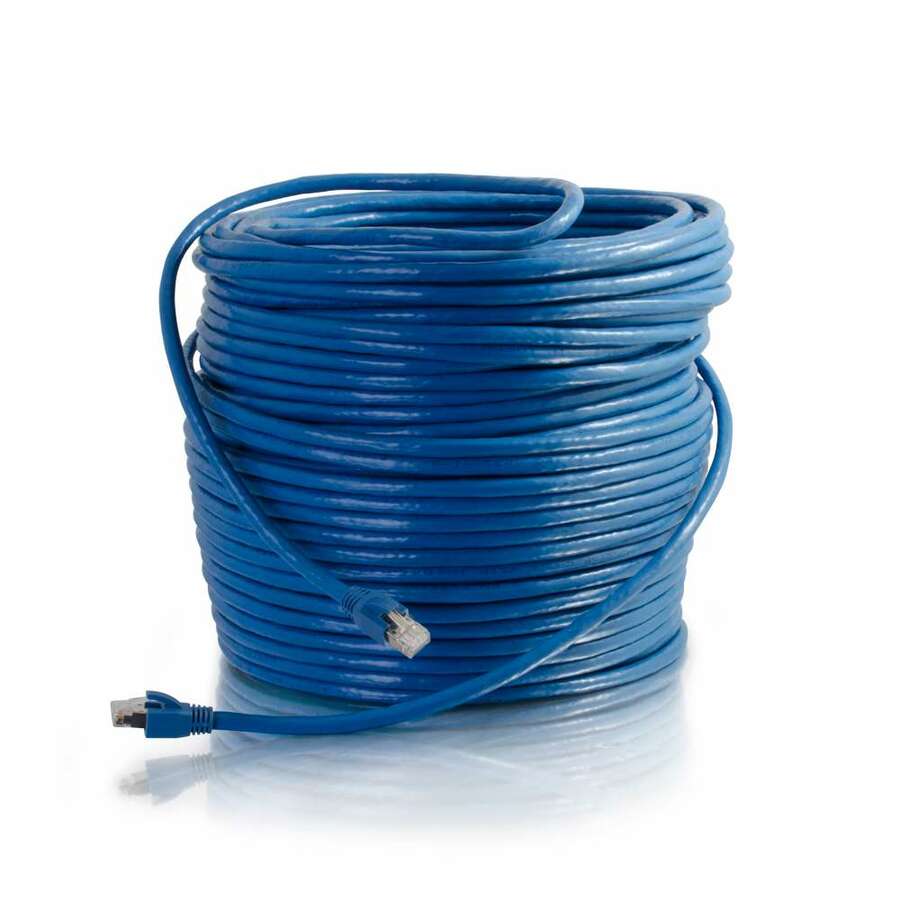 C2G 75ft Cat6 Ethernet Cable - Snagless Solid Shielded - Blue - 75 ft Category 6 Network Cable for Network Device - First End: 1 x RJ-45 Male Network - Second End: 1 x RJ-45 Male Network - Patch Cable - Shielding - 23 AWG - Blue