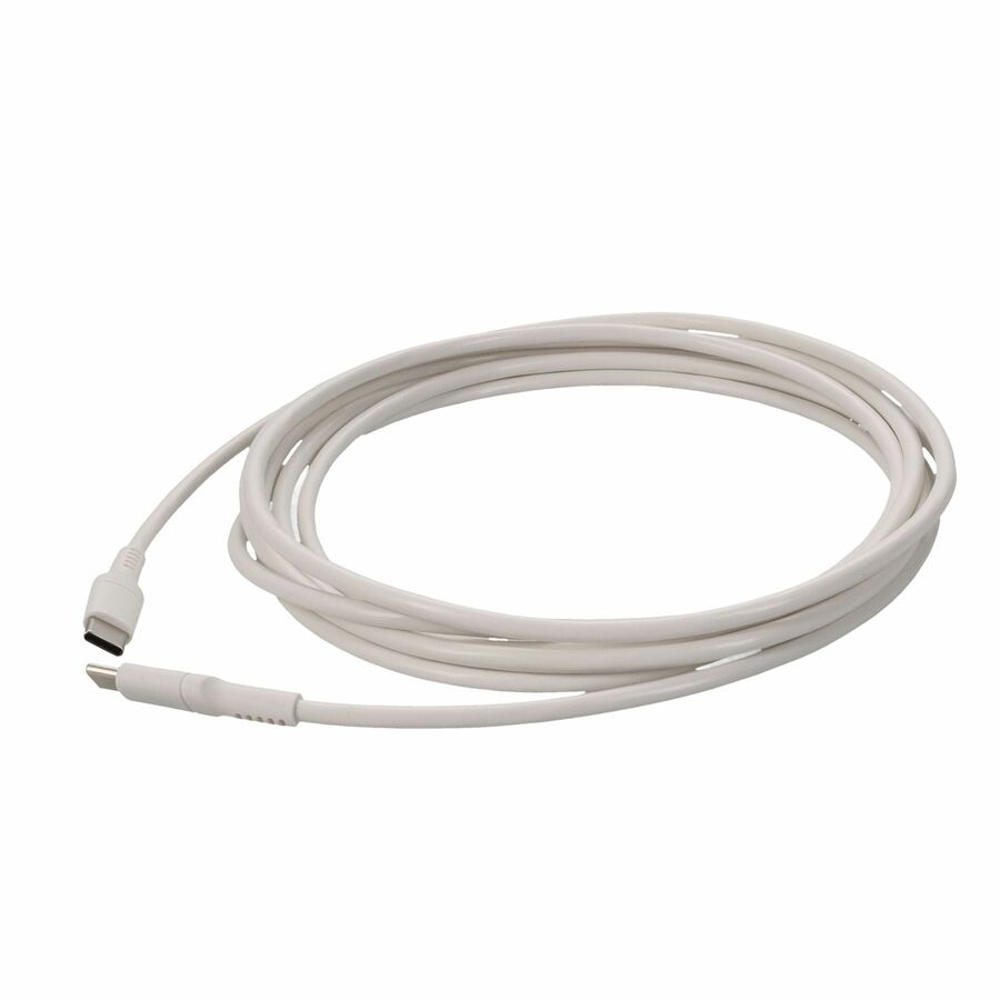 AddOn 3.0m (9.8ft) USB C Male to USB C Male USB 2.0 Sync and Charge White Cable