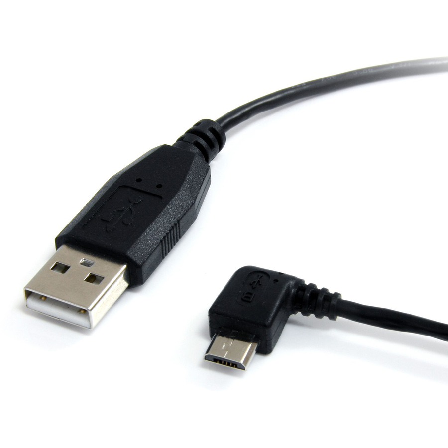 StarTech 1 ft Micro USB Cable - A to Left Angle Micro B