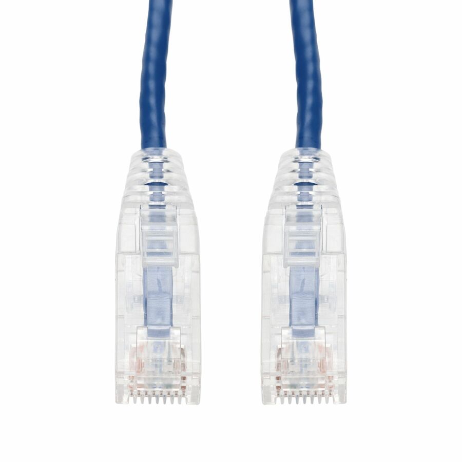 AddOn 10ft Blue CAT 6 Slim PVC Ethernet Cable Snagless Clear-Claw RJ-45 M/M