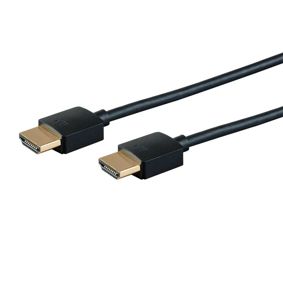 Monoprice 4K Slim Certified Premium High Speed HDMI Cable 1ft - 18Gbps Black