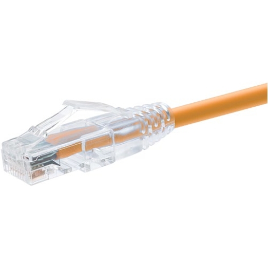 Unirise ClearFit Cat.6 Patch Network Cable - 30 ft Category 6 Network Cable for Network Device - First End: 1 x RJ-45 Network - Male - Second End: 1 x RJ-45 Network - Male - Patch Cable - Orange