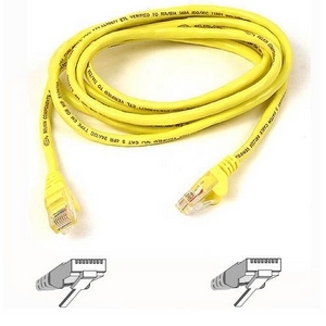 Belkin Cat5e Patch Cable - RJ-45 Male - RJ-45 Male - 6ft - Yellow