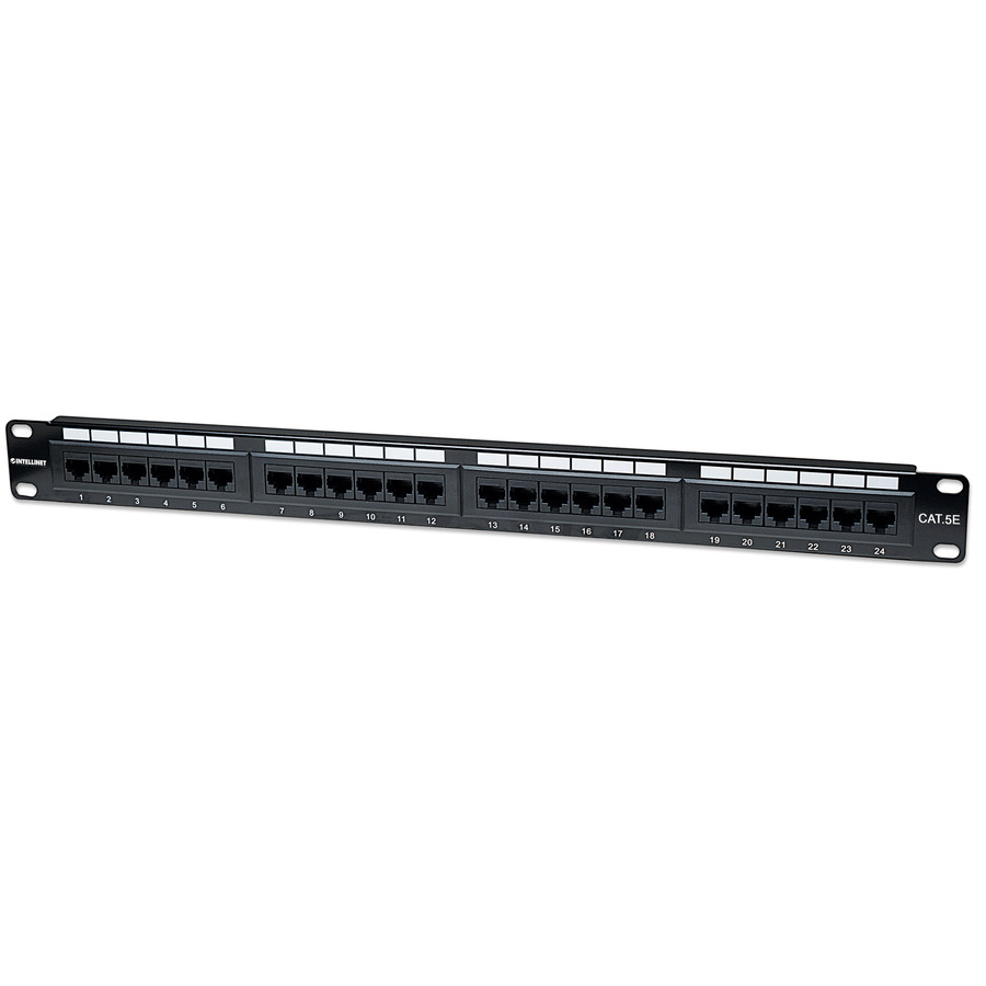 Intellinet Network Solutions 24-Port Rackmount Cat5e UTP 110/Krone Patch Panel, 1U