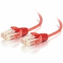 C2G 6ft (1.8m) Cat6 Snagless Unshielded (UTP) Slim Ethernet Network Patch Cable - Red