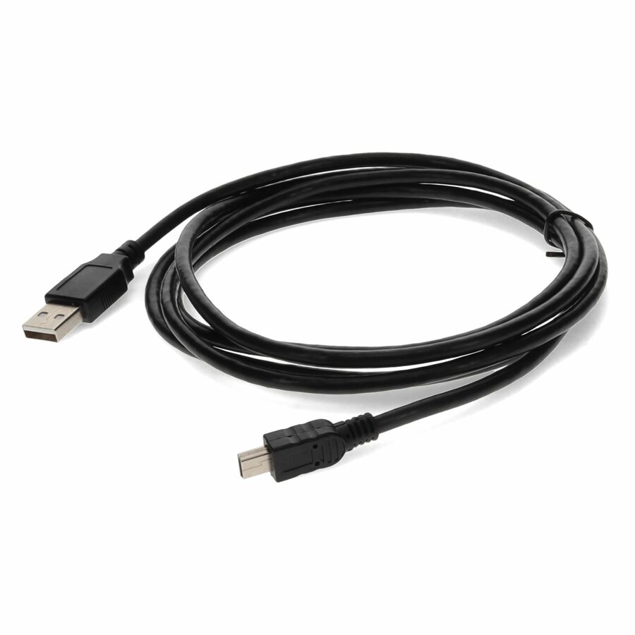 AddOn 6ft USB A 2.0 Male to Mini-USB B 2.0 Male Black Cable