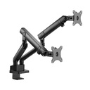 SIIG Aluminum Mechanical Spring Dual Monitor Mount - 17" to 32 - 17.6 lbs - Top Mounting