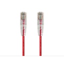 Monoprice SlimRun Cat6 28AWG UTP Ethernet Network Cable, 2ft Red
